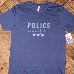 Police Wife graphic tee💙🖤Custom made